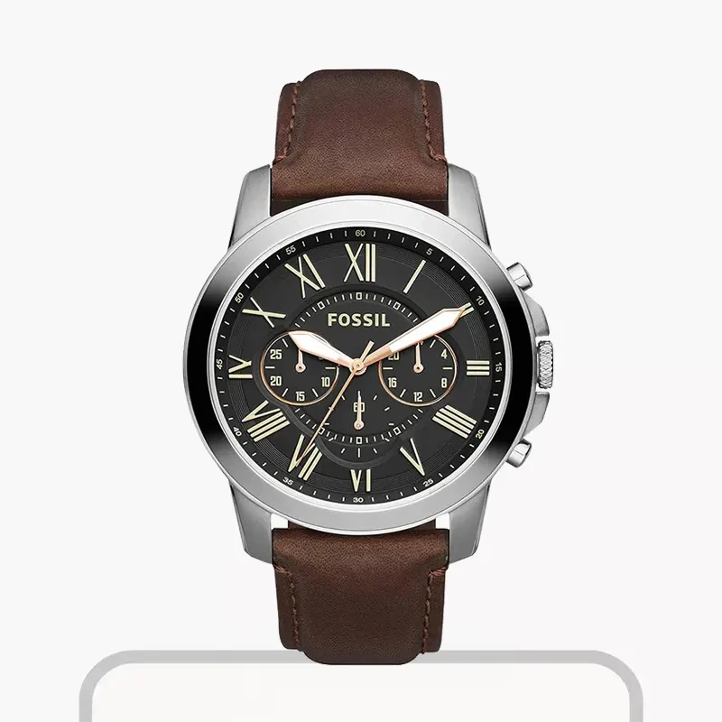 Fossil Grant Chronograph Brown Leather Men's Watch | FS4813